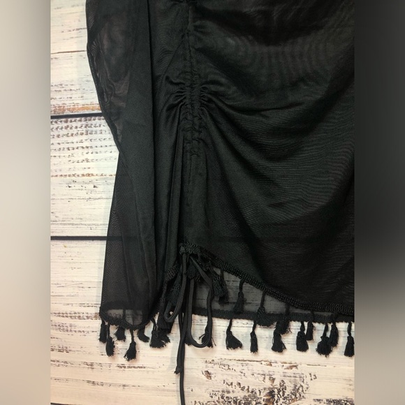 Sexy Black Mesh Swim Coverup NWOT Size 4X - Picture 6 of 9